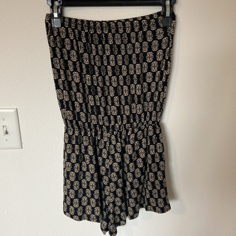 Patterned strapless romper - Picture 2 of 4
